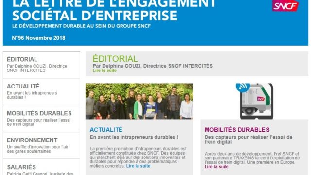 SNCF // Copywriting // Newsletter CSR
